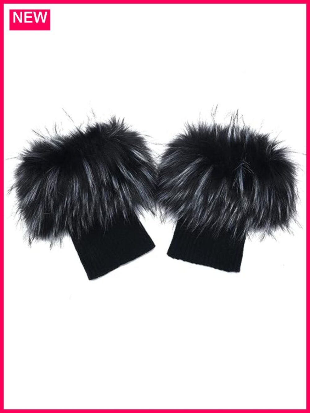 Faux Fur Leg Warmers Short Furry Knitted Boot Toppers